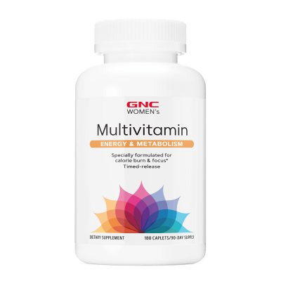 GNC Women'S Mega Energy and Metabolism Multivitamin Tablets, 180 Ct.