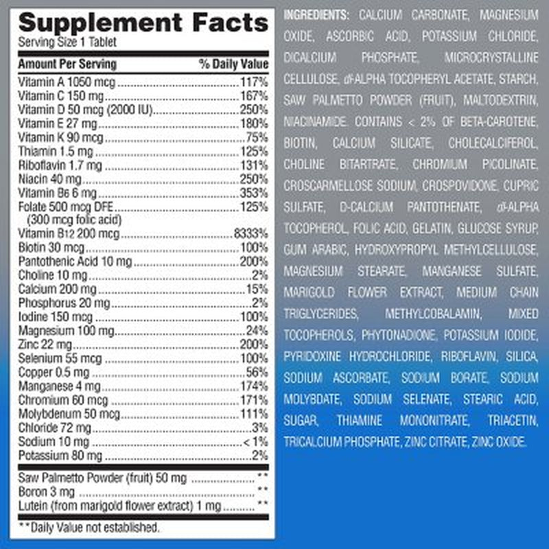 Member'S Mark Advanced Men'S 50+ Multivitamin Tablets, 275 Ct.