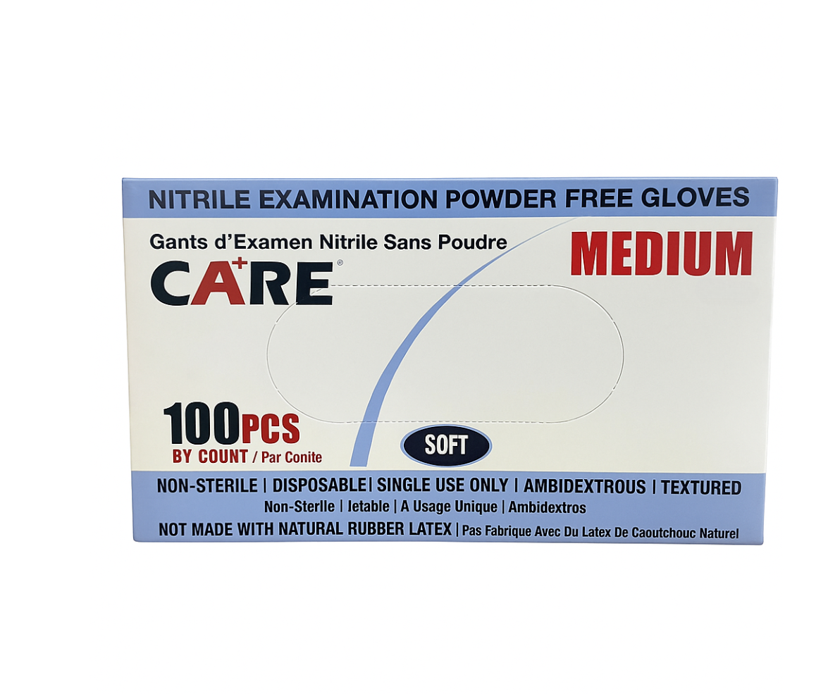 GĂNG TAY CHĂM SÓC Găng tay Nitrile không bột cỡ trung bình - Hộp