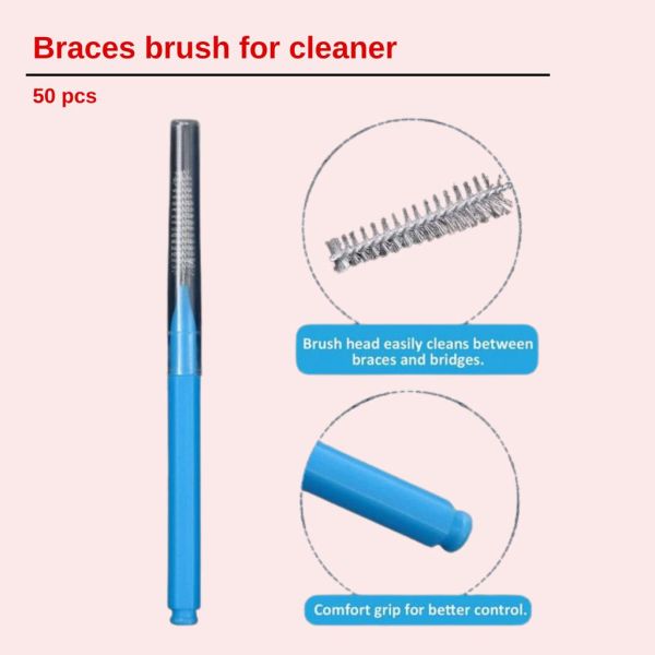 Bàn chải kẽ răng cho người niềng răng (50 chiếc)