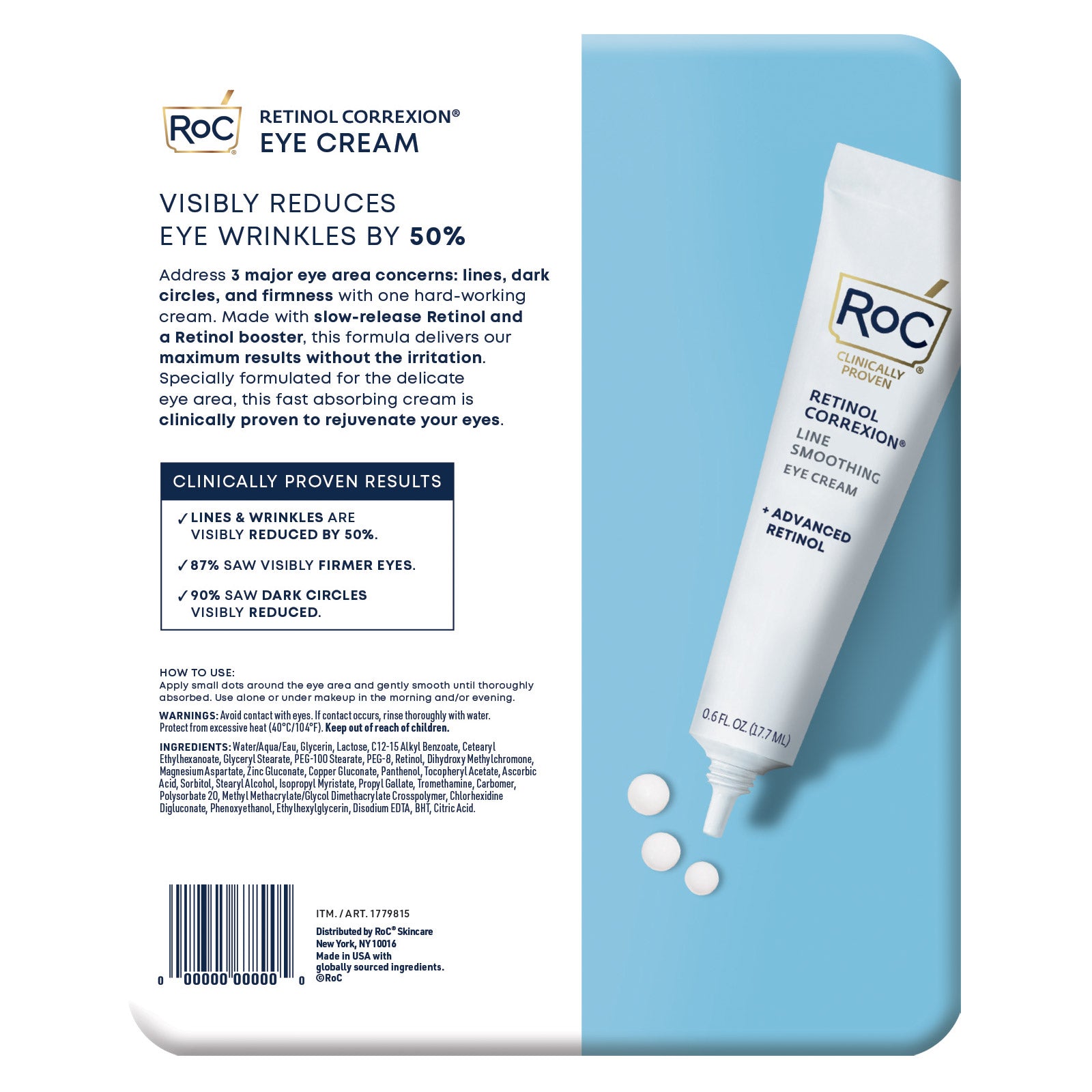 Line Smoothing Eye Cream, 0.6 Fl Oz, 3-Pack