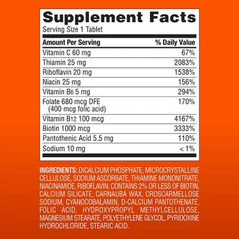 Member'S Mark Super B-Complex Tablets, 300 Ct.