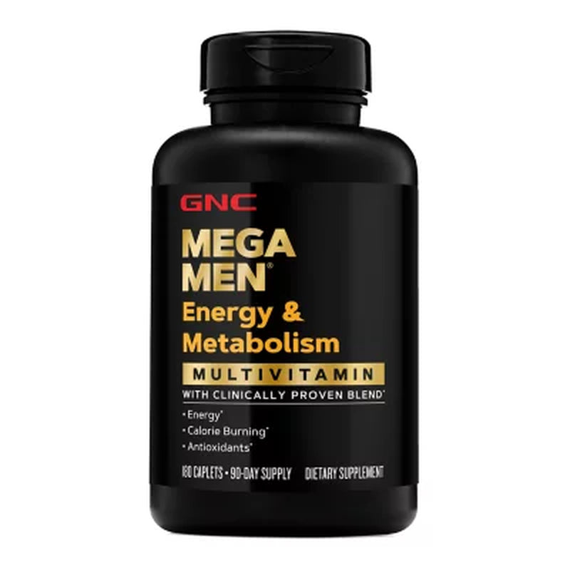 GNC Mega Men Energy and Metabolism Multivitamin Caplets, 180 Ct.