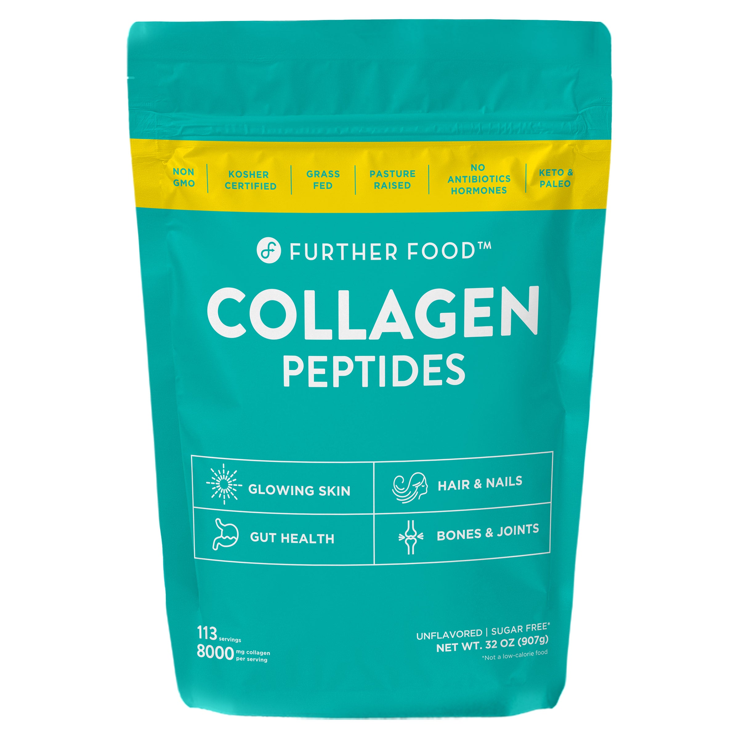 Grass-Fed Collagen Peptides Powder, Unflavored, 32.0 Oz, 113 Servings