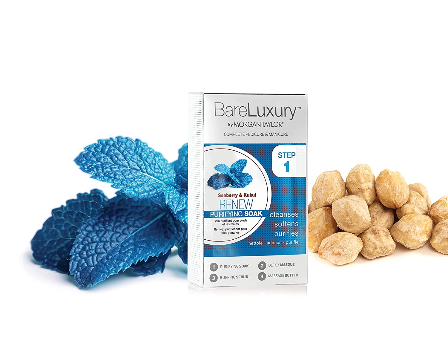 Gói chăm sóc móng chân và móng tay toàn diện 4 bước của BareLuxury - Seaberry & Kukui