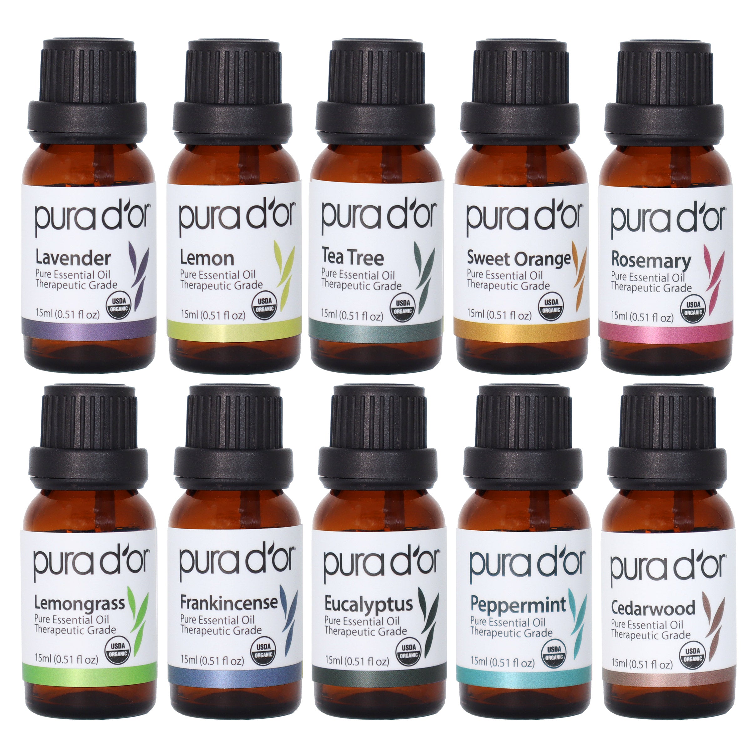 D'Or Perfect 10 Essential Oil Set, 5.07 Fl Oz