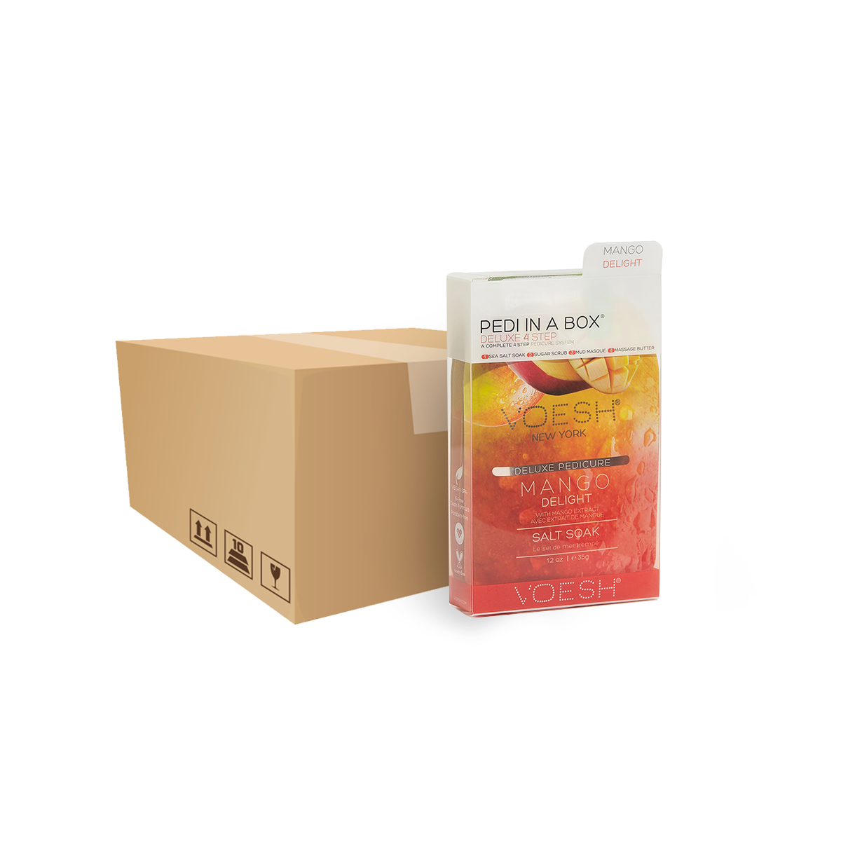 VOESH Deluxe Pedicure 4 bước - Mango - Hộp 50 cái