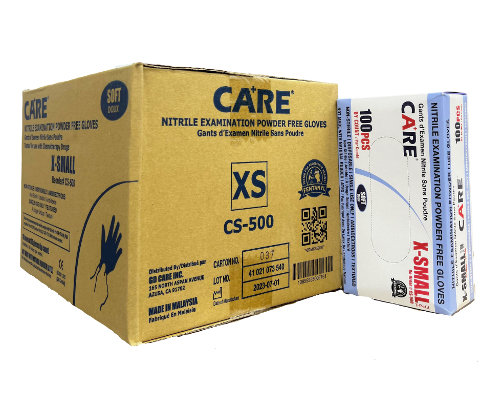 GĂNG TAY CHĂM SÓC Găng tay Nitrile không bột cỡ XSmall - Hộp