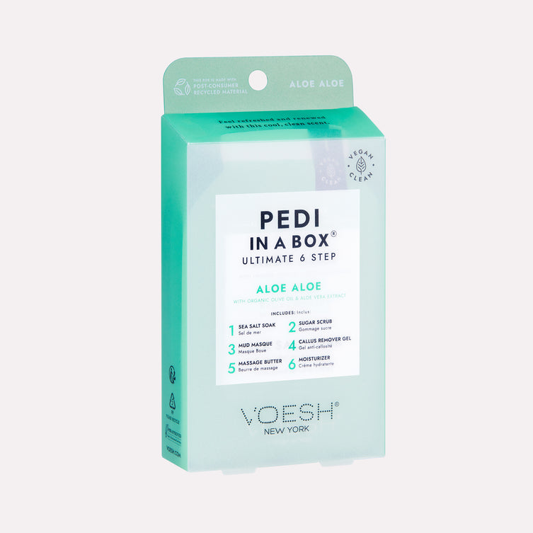 Bộ chăm sóc móng chân VOESH Deluxe 6 bước - Lô hội
