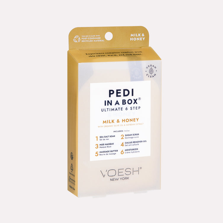 VOESH Deluxe Pedicure 6 bước - Sữa & Mật ong - Hộp 30