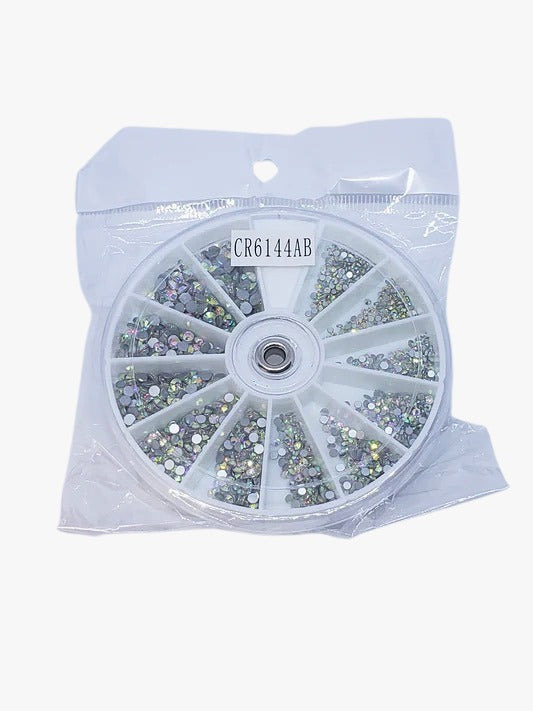 Đá Rhinestone 6 cỡ - Màu AB (bánh xe)