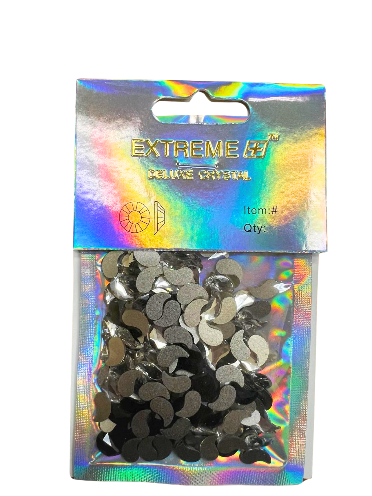 Kim cương hình dấu phẩy 3D Extreme+ trong suốt, đen