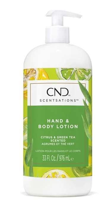 Sữa dưỡng thể và tay CND - Hương cam chanh và trà xanh - 31 oz