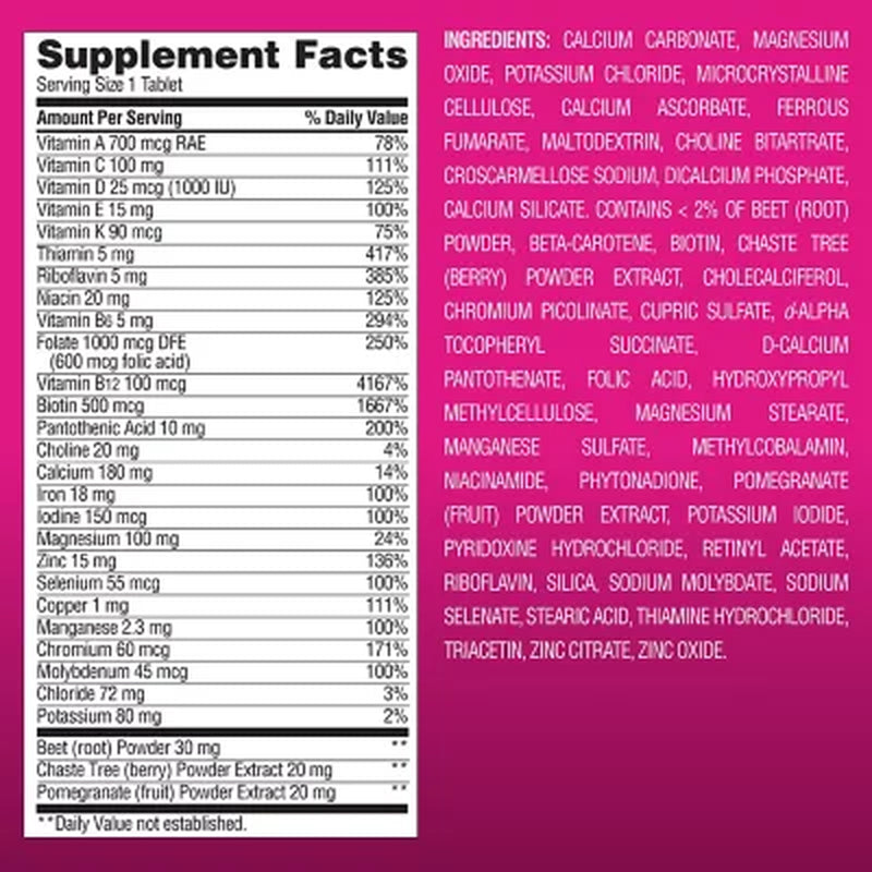 Member'S Mark Advanced Women'S Multivitamin Tablets, 275 Ct.