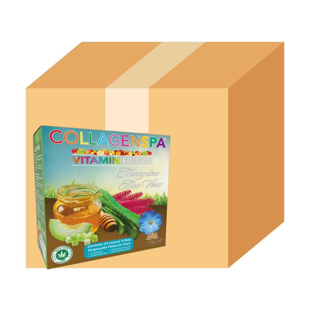 Khay chăm sóc móng chân 4 bước La Palm CollagenSpa - Lô hội Honeydew - Hộp 4 hộp