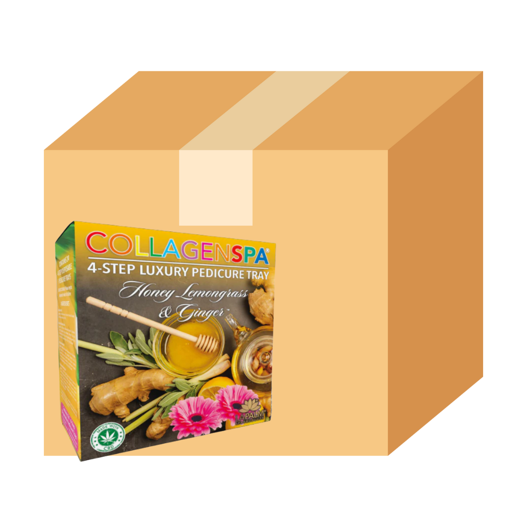 Khay chăm sóc móng chân 4 bước La Palm CollagenSpa - Mật ong sả và gừng - Hộp 4 hộp