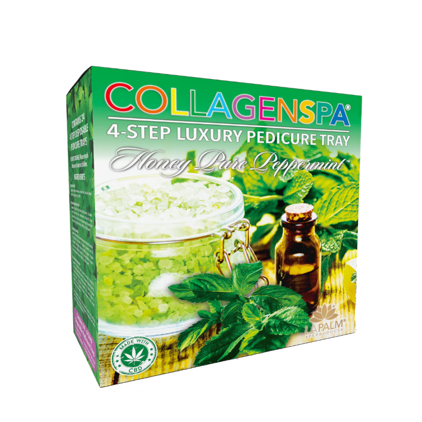 Khay chăm sóc móng chân 4 bước La Palm CollagenSpa - Hương mật ong bạc hà nguyên chất - Hộp 4 hộp