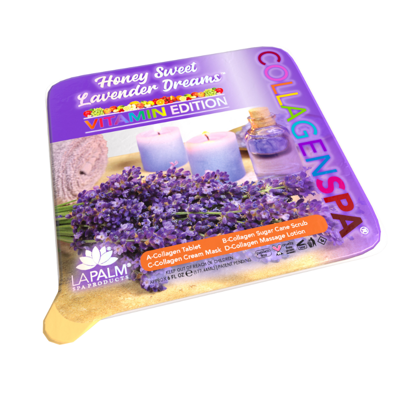 Khay chăm sóc chân 4 bước La Palm CollagenSpa - Hương hoa oải hương ngọt ngào - Hộp 24 chiếc