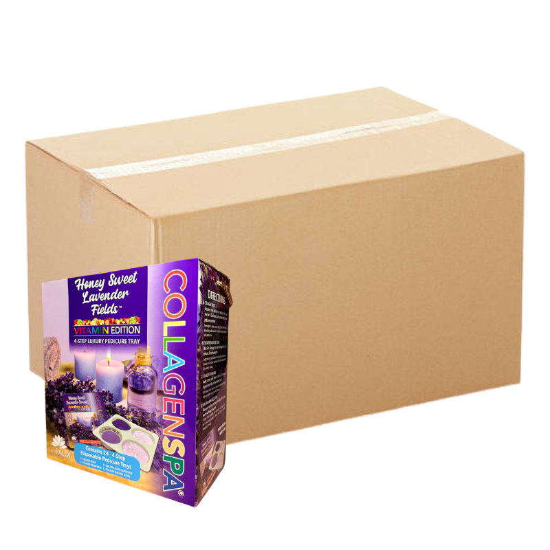 Khay chăm sóc móng chân 4 bước La Palm CollagenSpa - Honey Sweet Lavender Fields - Hộp 4