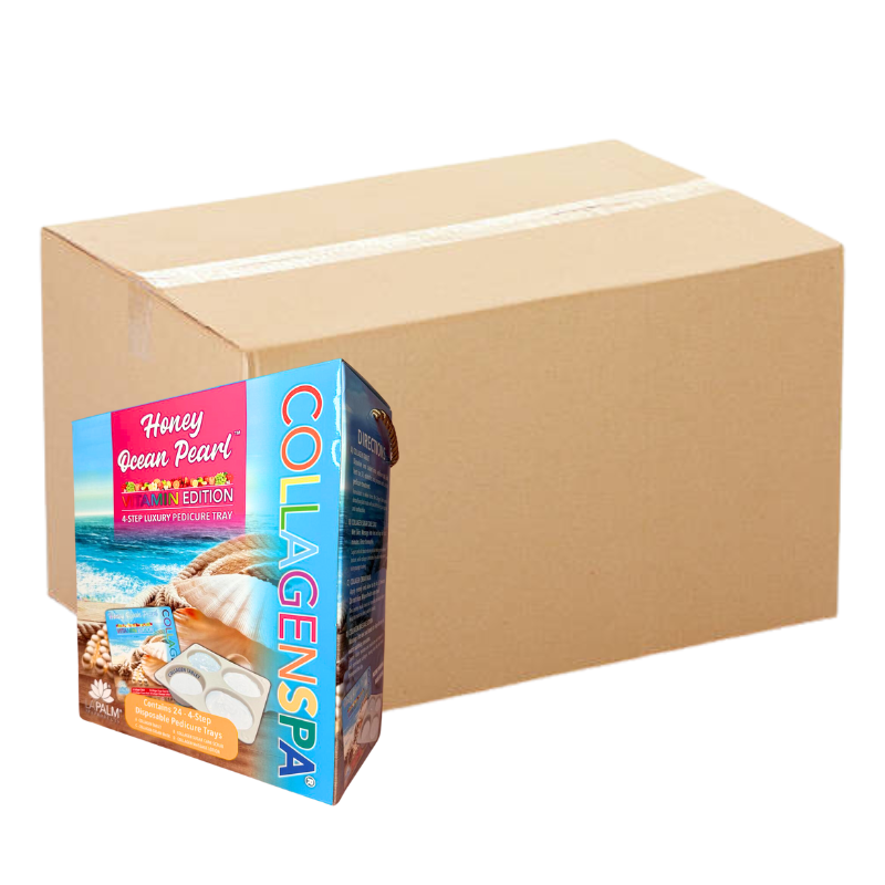Khay chăm sóc chân 4 bước La Palm CollagenSpa - Honey Ocean Pearl - Hộp 4 cái