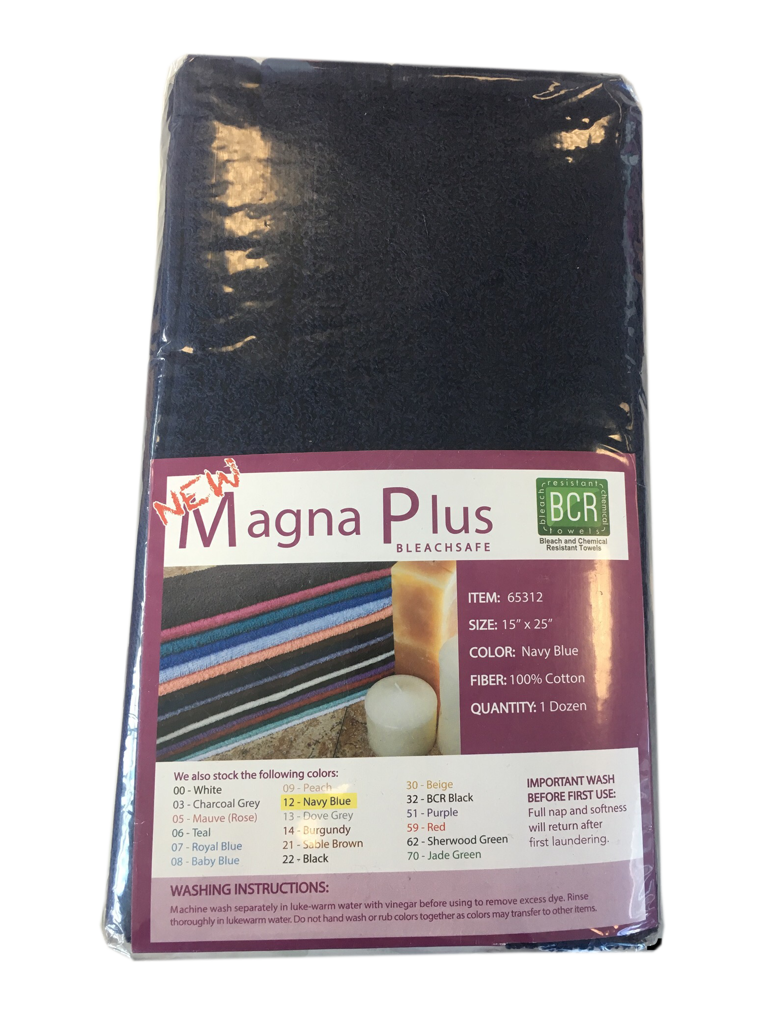 12 Khăn tắm Magna Plus Cotton 100% Cotton - Xanh Navy