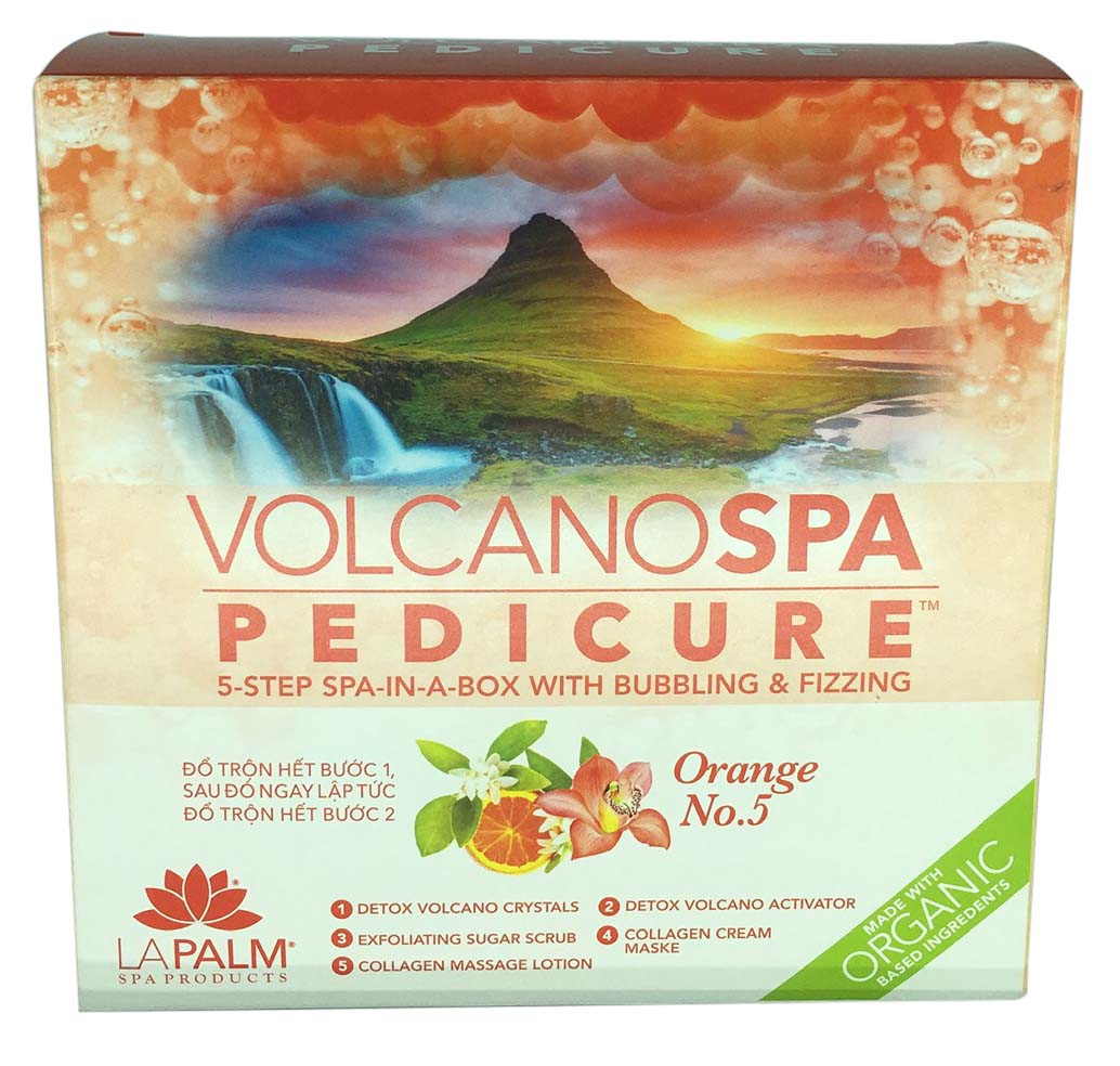 La Palm Volcano Deluxe Pedicure 5 bước - Màu cam số 5 - Hộp 36