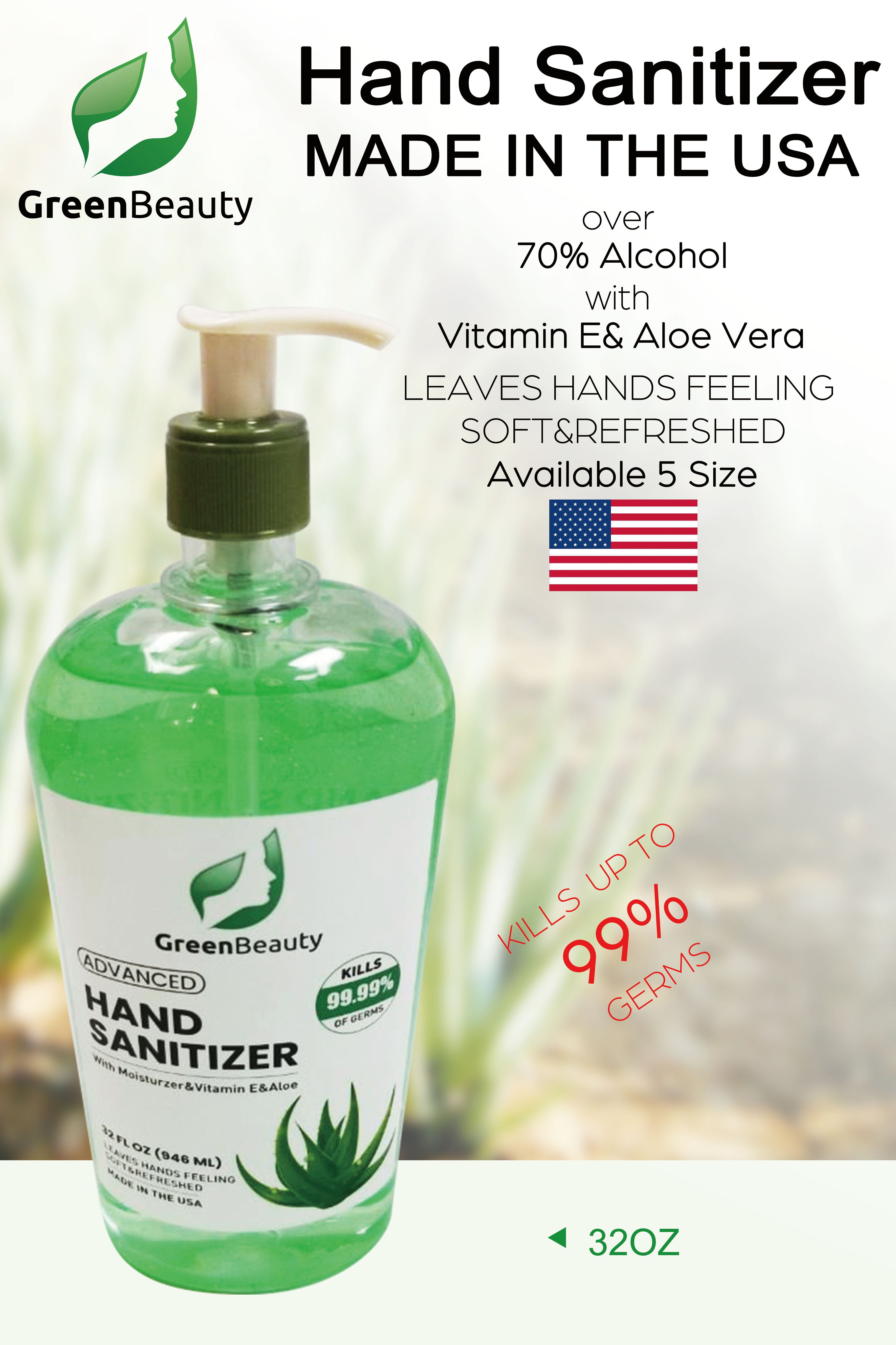 Nước rửa tay khô GreenBeauty 16 oz