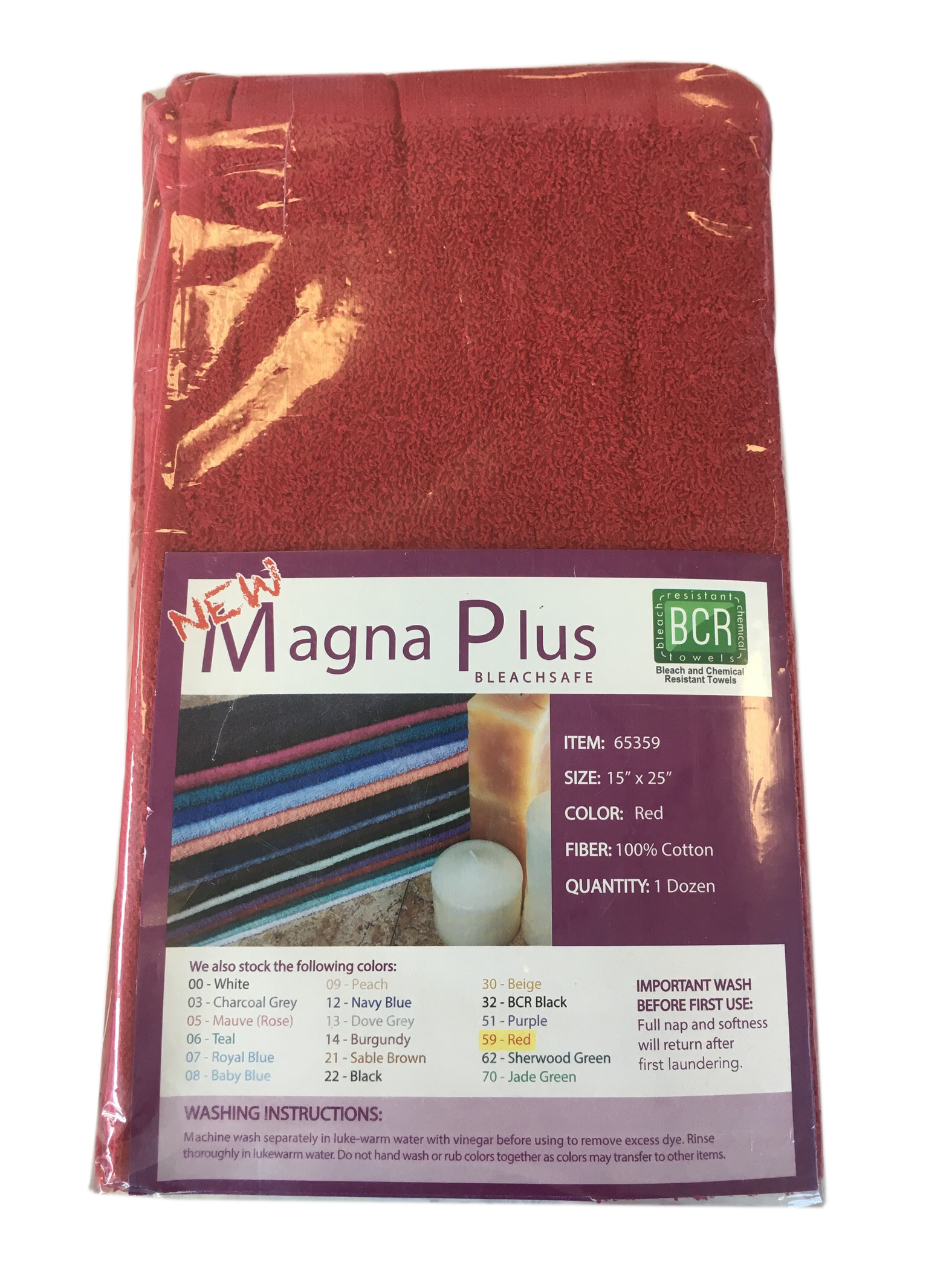 12 Khăn tắm Magna Plus Cotton 100% Cotton - Đỏ
