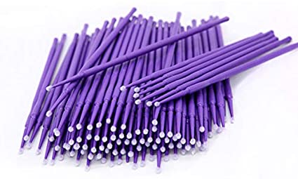 100 miếng Micro Applicator Brushes Lash Micro Swabs để nối mi, trang điểm