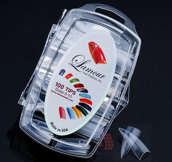 Đầu móng tay Lamour Falcon - Màu trong suốt - Hộp 100 đầu