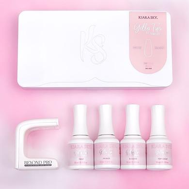 Kiara Sky GELLY TIPS STARTER KIT - COFFIN LONG - Gồm Đèn Led Mini Flash Cure