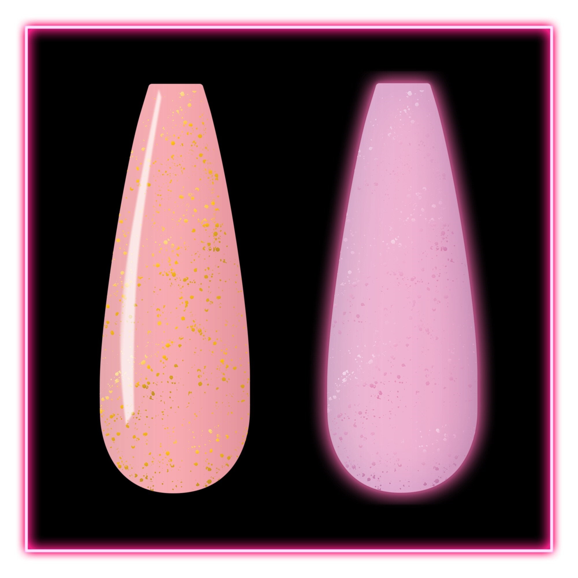 Kiara Sky Glow In Dark Dip Powder - DG125 Pink & Right