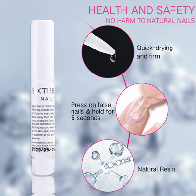 Keo dán móng tay EXTRME+ cho móng tay acrylic 4 miếng - 0,07 oz cho mỗi miếng keo