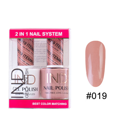 Bộ Gel Sơn Móng Tay IND & Sơn Mài Phối Màu - #19