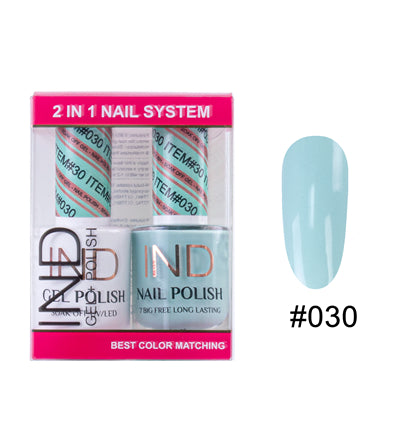 Bộ sơn móng tay IND Gel & Matching Lacquer Set - #30