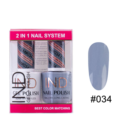 Bộ Gel Sơn Móng Tay IND & Sơn Mài Phối Màu - #34