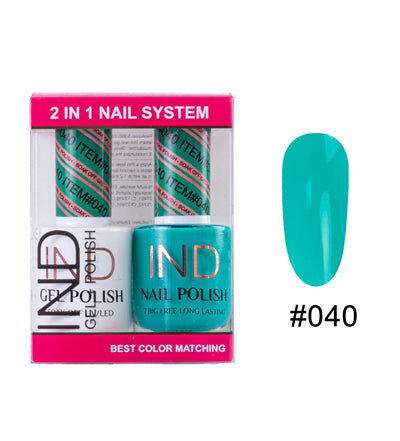 Bộ sơn móng tay IND Gel & Matching Lacquer Set - #40