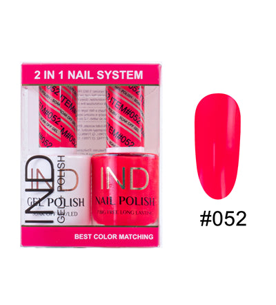 Bộ sơn móng tay IND Gel & Matching Lacquer Set - #52