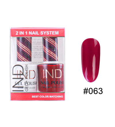 Bộ Gel Sơn Móng Tay IND & Sơn Mài Phối Màu - #63