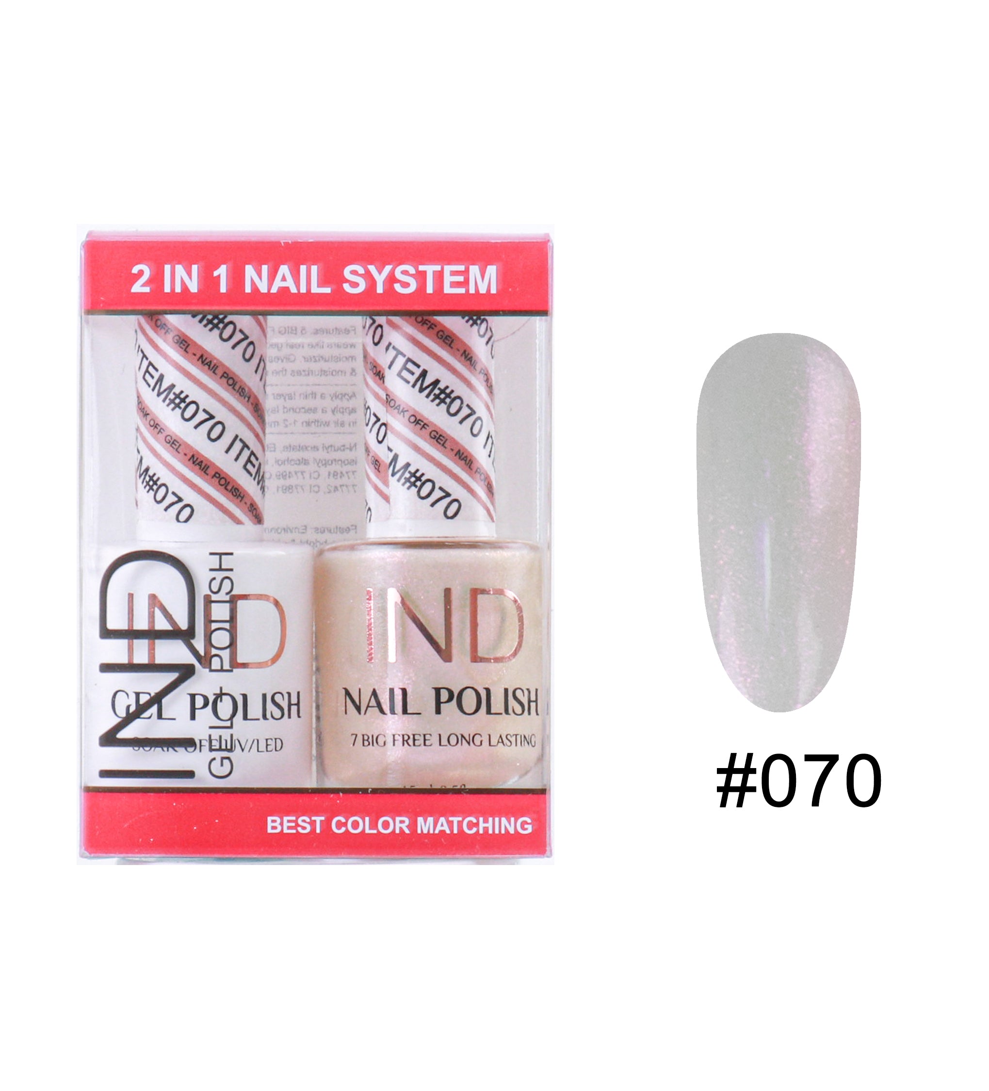 Bộ Gel Sơn Móng Tay IND & Sơn Mài Phối Màu - #70