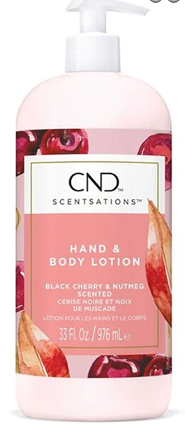 Sữa dưỡng thể và tay CND - Hương anh đào đen và nhục đậu khấu - 31 oz