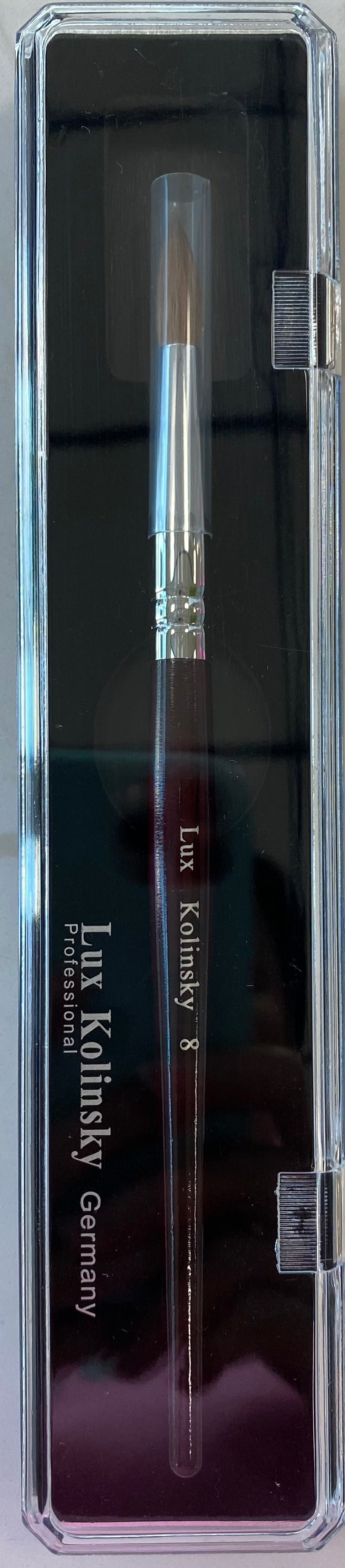 Lux Hình thật 100% Kolinsky Acrylic Nail Brush Round size #8
