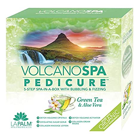 La Palm Volcano Deluxe Pedicure 5 bước - Trà xanh - Hộp 36