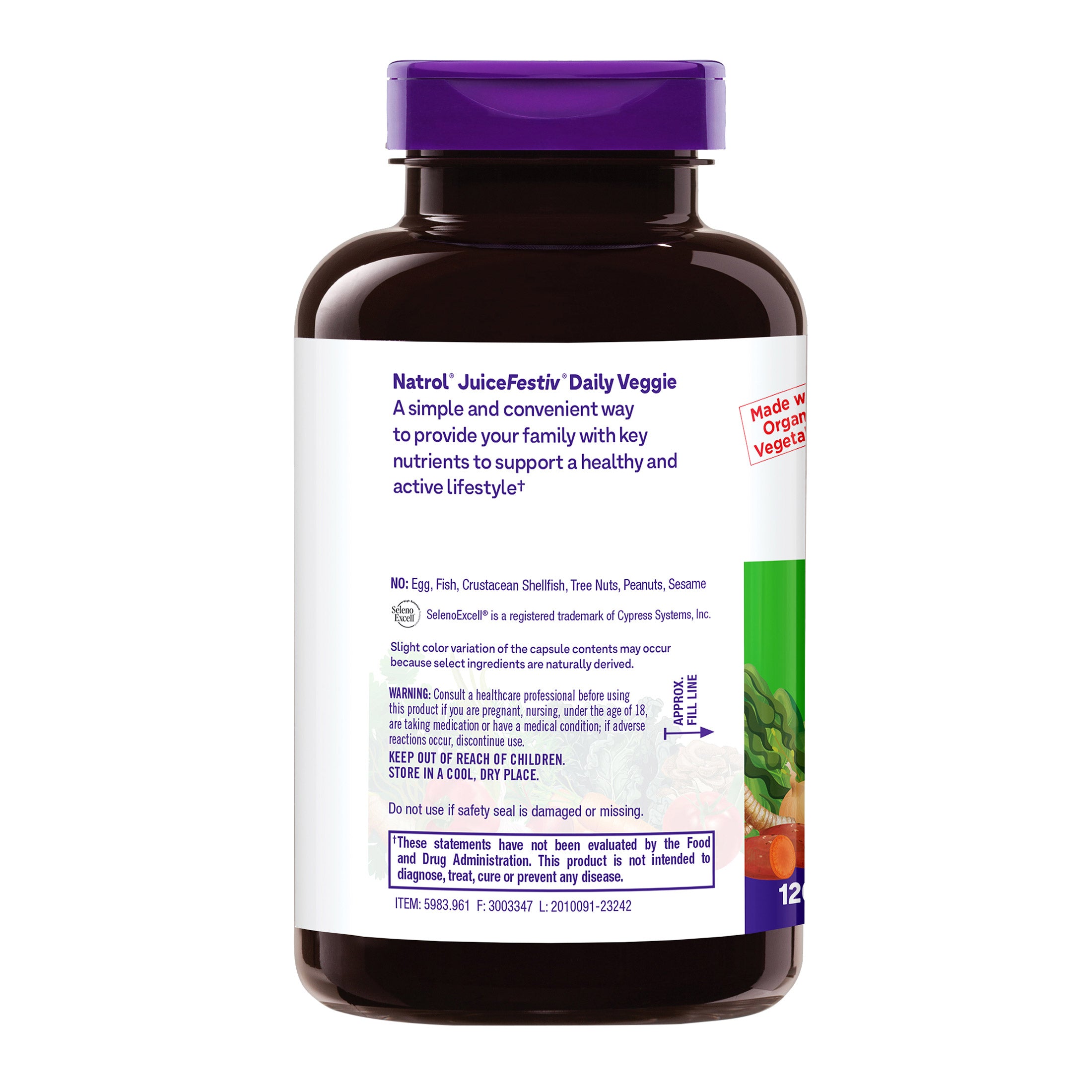 Juicefestiv Daily Fruit & Veggie, 240 Capsules