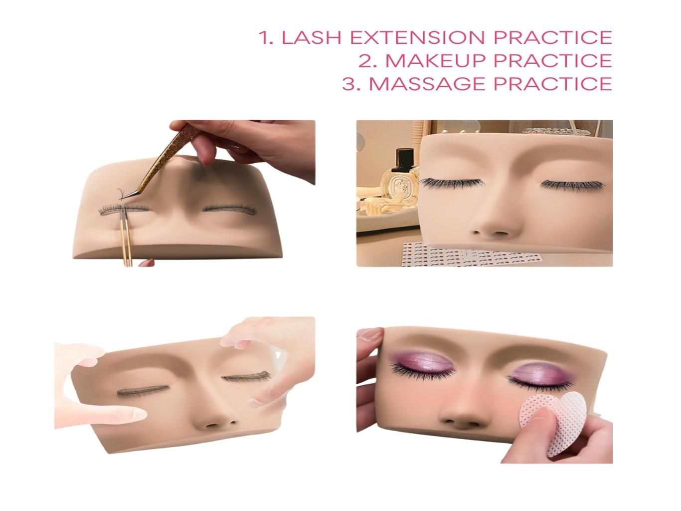 Đầu ma-nơ-canh 3 lớp mi