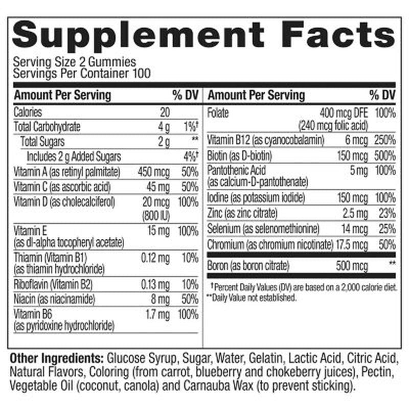 OLLY Women'S Health & Immune Support Multivitamin Gummies, 200 Ct.