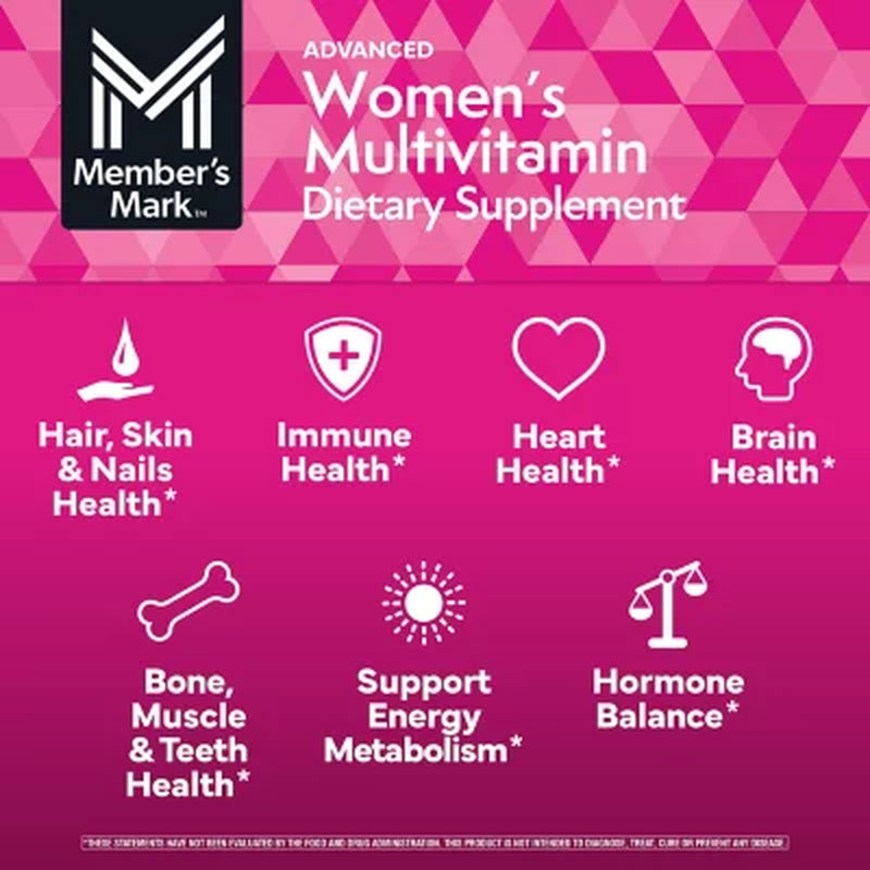 Member'S Mark Advanced Women'S Multivitamin Tablets, 275 Ct.