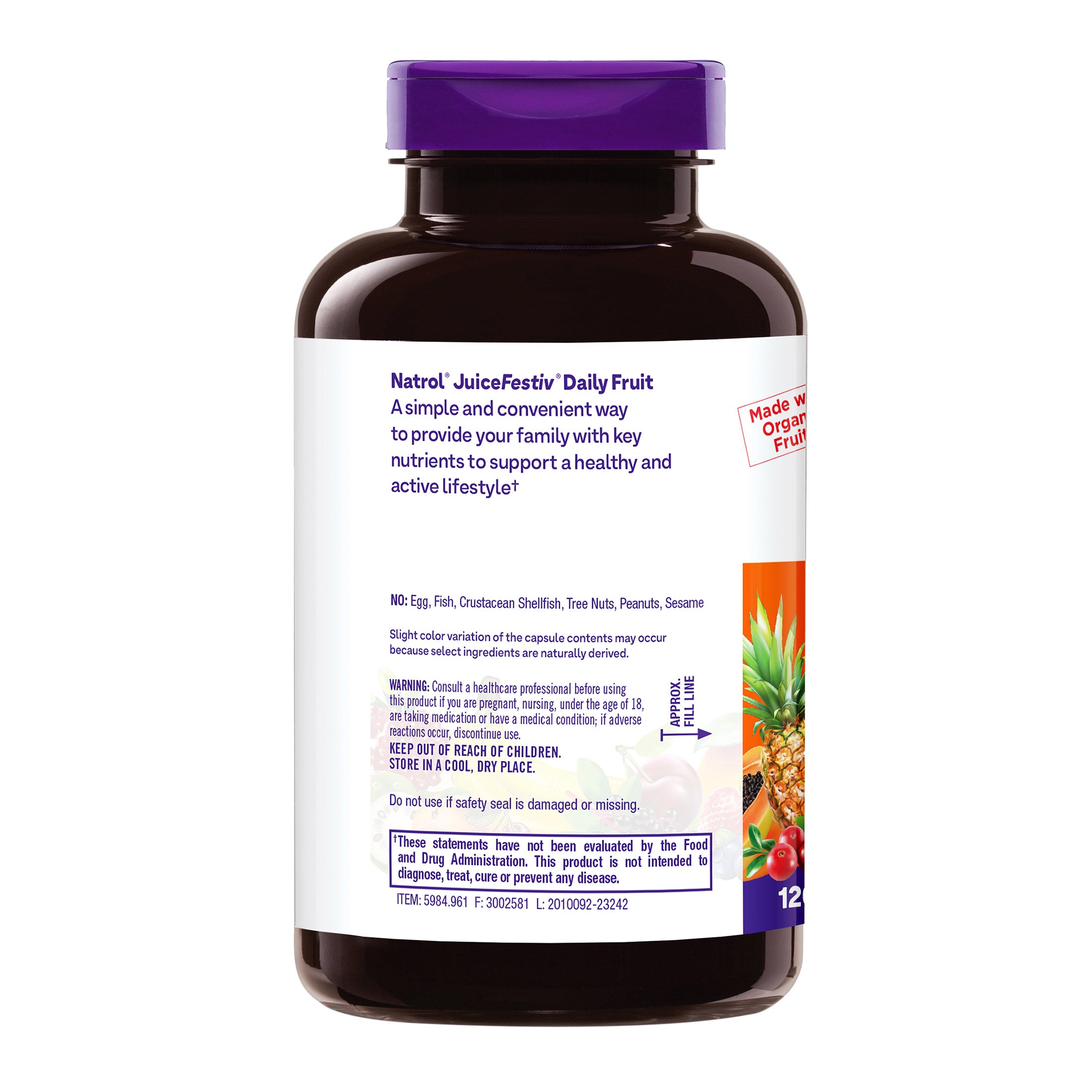 Juicefestiv Daily Fruit & Veggie, 240 Capsules