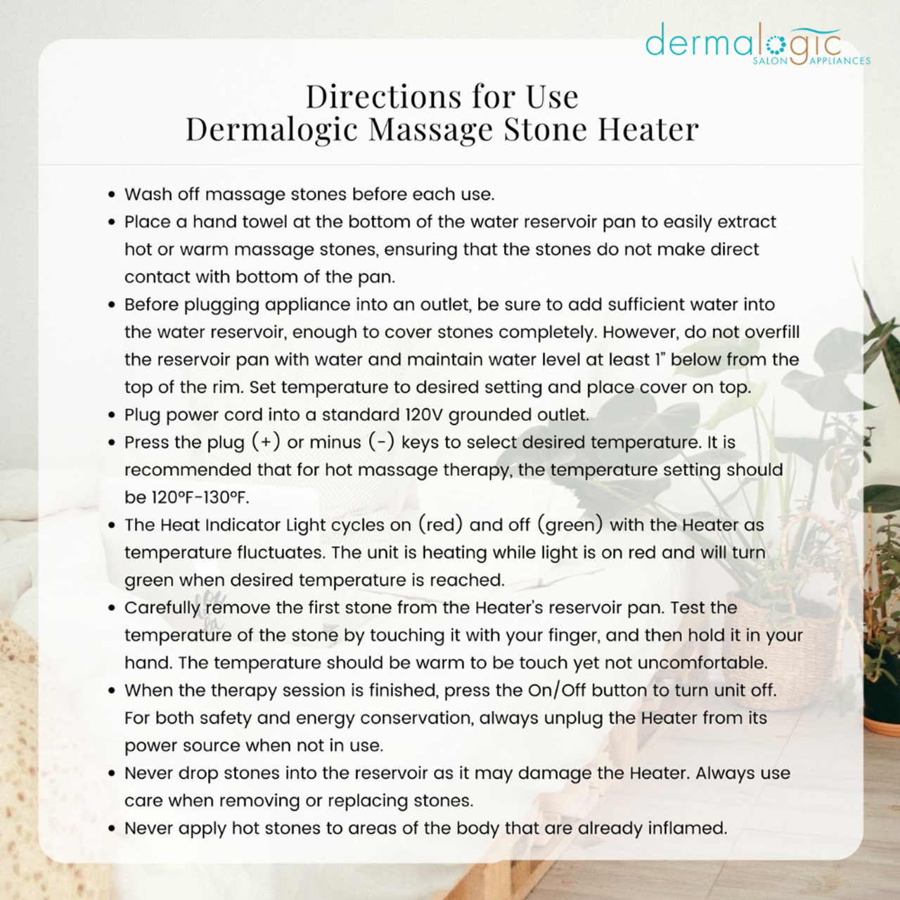 Máy sưởi đá massage kỹ thuật số Dermalogic