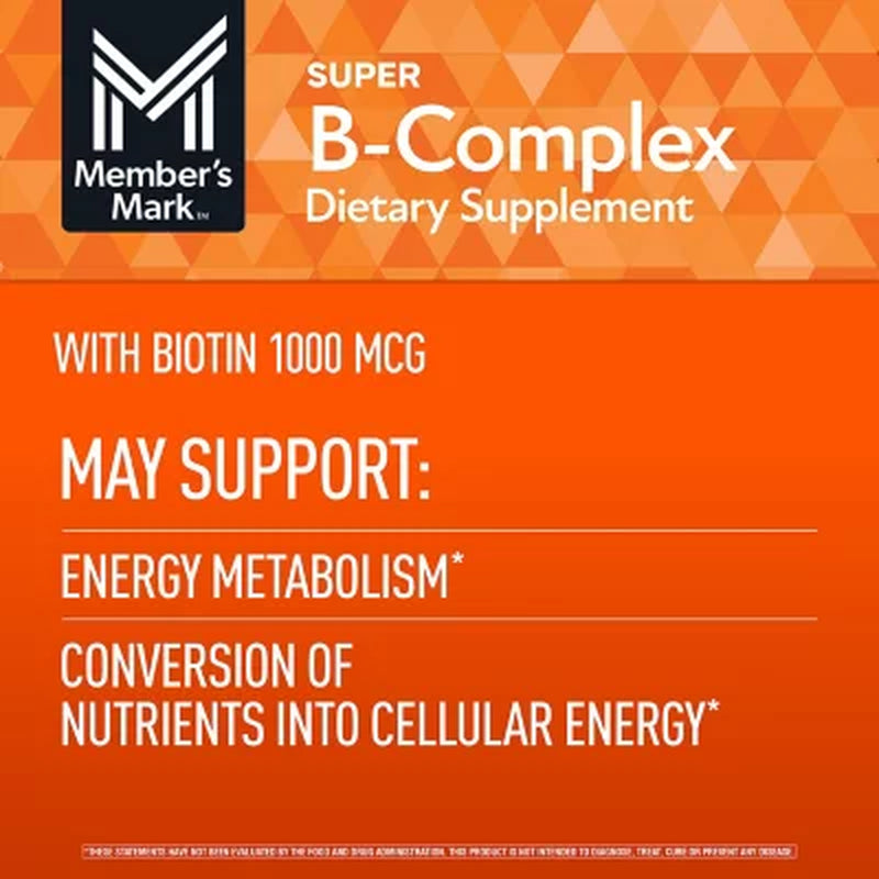 Member'S Mark Super B-Complex Tablets, 300 Ct.